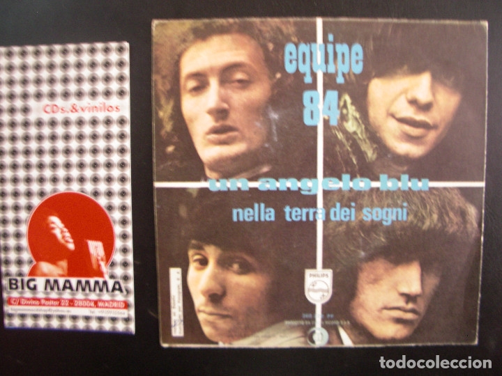 Discos de vinilo: EQUIPE 84- UN ANGELO BLU. SINGLE. - Foto 2