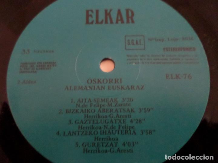 Discos de vinilo: LP OSKORRI  ALEMANIAN EUSKARAZ - Foto 8