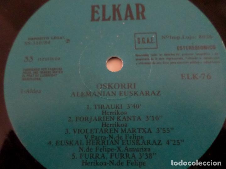 Discos de vinilo: LP OSKORRI  ALEMANIAN EUSKARAZ - Foto 9
