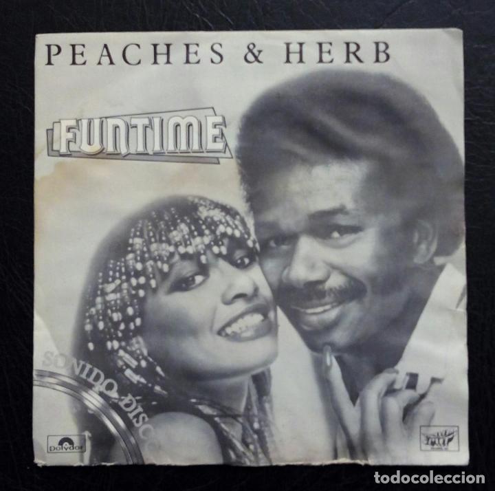 Discos de vinilo: SINGLE PEACHES & HERB - FUNTIME - POLYDOR 1980 - Foto 1