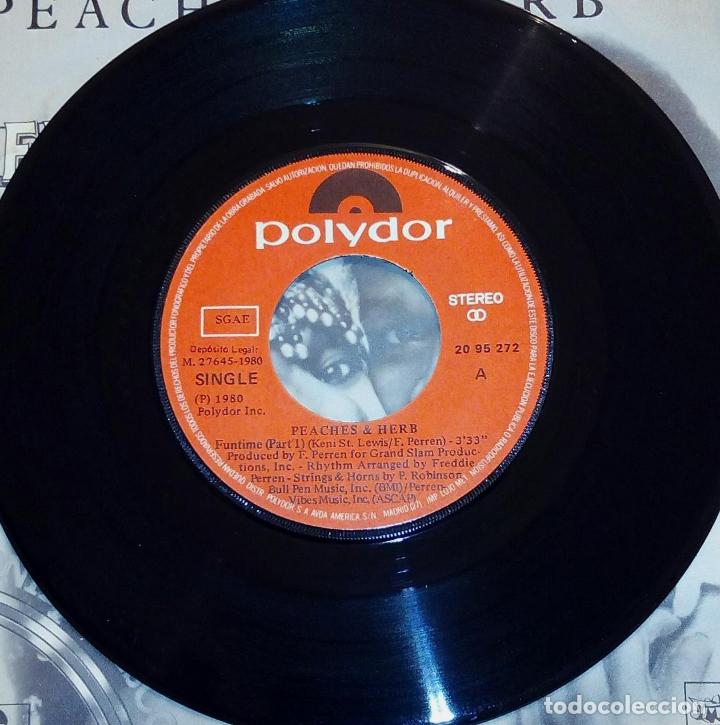 Discos de vinilo: SINGLE PEACHES & HERB - FUNTIME - POLYDOR 1980 - Foto 3