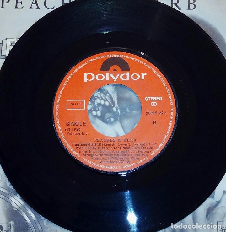 Discos de vinilo: SINGLE PEACHES & HERB - FUNTIME - POLYDOR 1980 - Foto 4