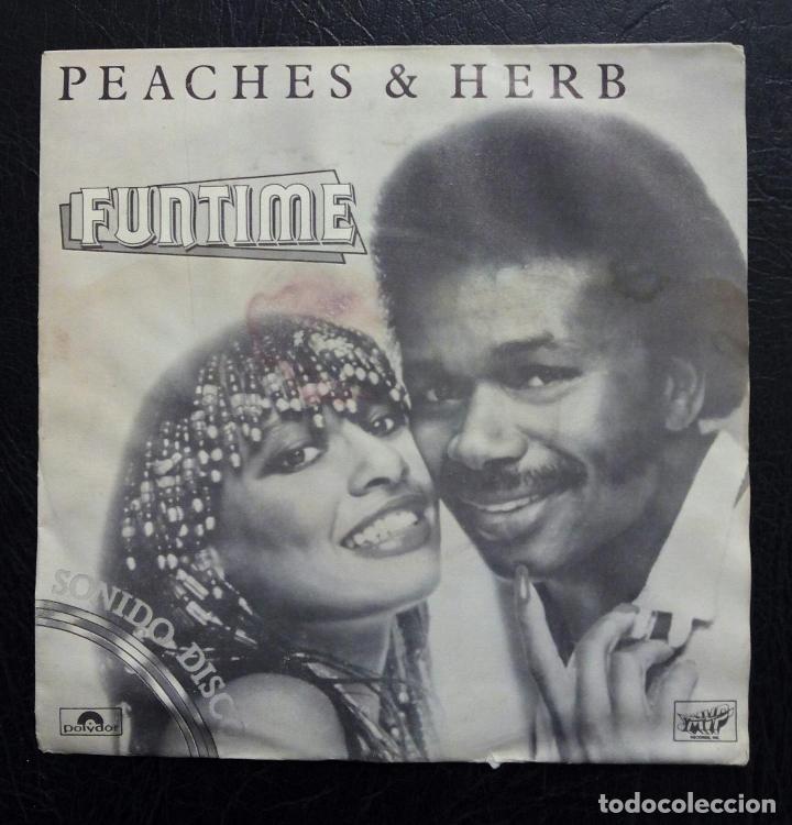 Discos de vinilo: SINGLE PEACHES & HERB - FUNTIME - POLYDOR 1980 - Foto 1