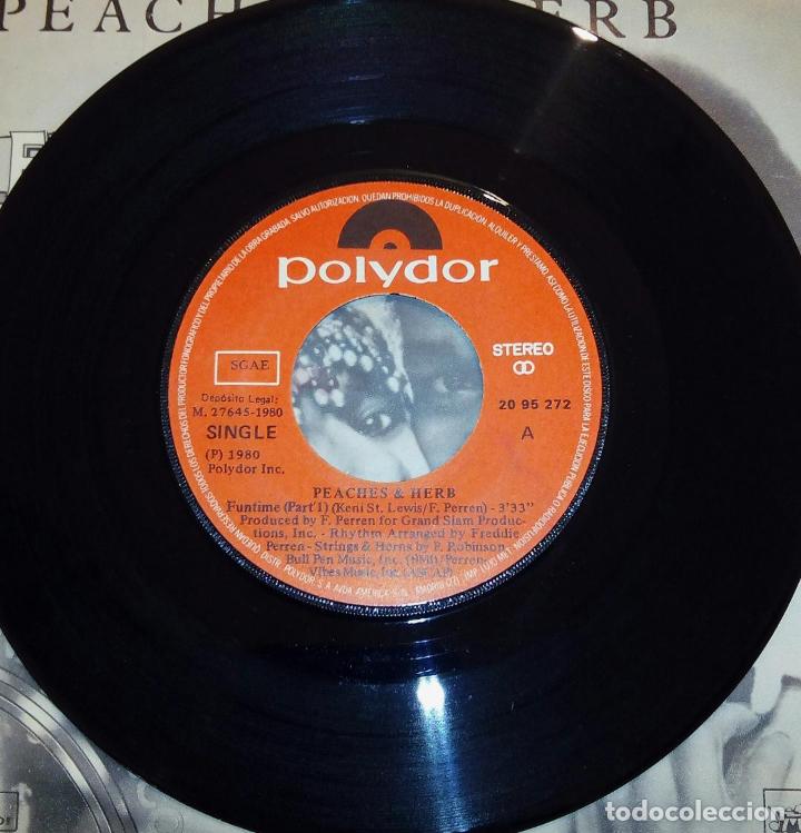 Discos de vinilo: SINGLE PEACHES & HERB - FUNTIME - POLYDOR 1980 - Foto 3
