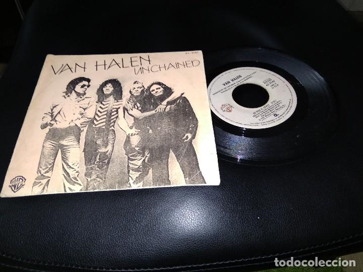Discos de vinilo: VAN HALEN / UNCHAINED / SINGLE 45 RPM / HISPAVOX - Foto 1