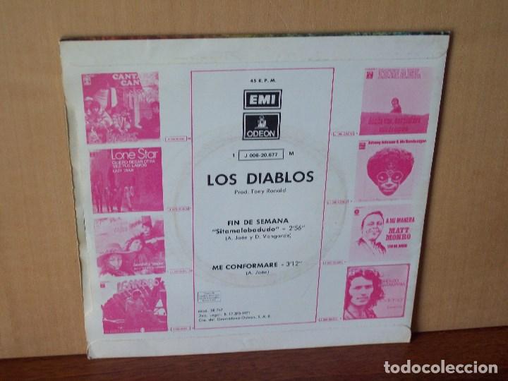 Discos de vinilo: LOS  DIABLOS  -   FIN  DE  SEMANA  -  ME  CONFORMARE  -  SINGLE - Foto 2