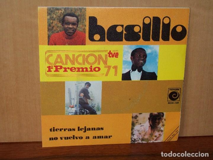 Discos de vinilo: BASILIO  -  EL  TIEMPO  VUELA  -  JAMAS  LA  OLVIDARE  -SINGLE - Foto 2