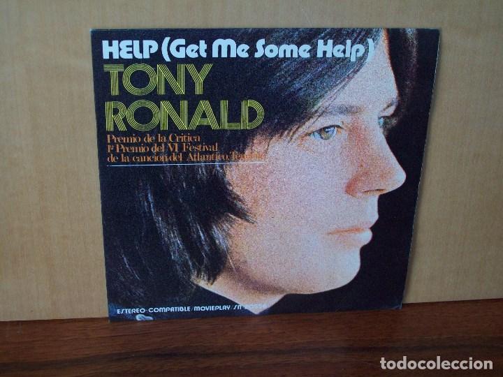 Discos de vinilo: TONY  RONALD  -  HELP (GET  ME  SOMO  HELP )  -  SINGLE - Foto 1