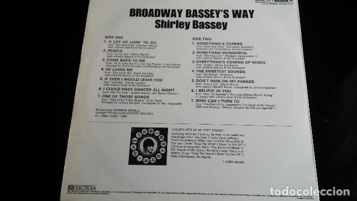 Discos de vinilo: LP SHIRLEY BASSEY: WAY - Foto 2