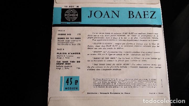 Discos de vinilo: EP JOAN BAEZ: PLAIR DAMOUR/ENGINE 143&hellip; - Foto 2