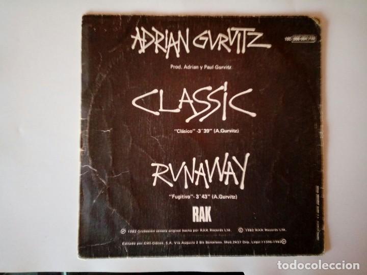 Discos de vinilo: SINGLE: ADRIAN GURVITZ. CLASSIC 1982 - Foto 2
