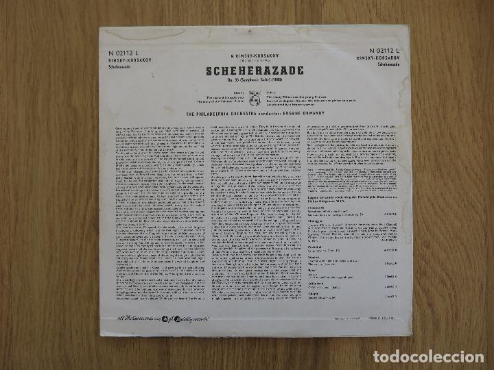 Discos de vinilo: LP ORIGINAL NETHERLANDS 50S RIMSKY KORSAKOV SYMPHONIC SUITE SCHEHERAZADE EUGENE ORMANDY - Foto 2