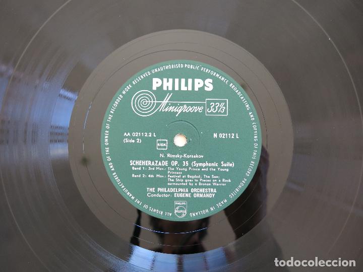 Discos de vinilo: LP ORIGINAL NETHERLANDS 50S RIMSKY KORSAKOV SYMPHONIC SUITE SCHEHERAZADE EUGENE ORMANDY - Foto 4