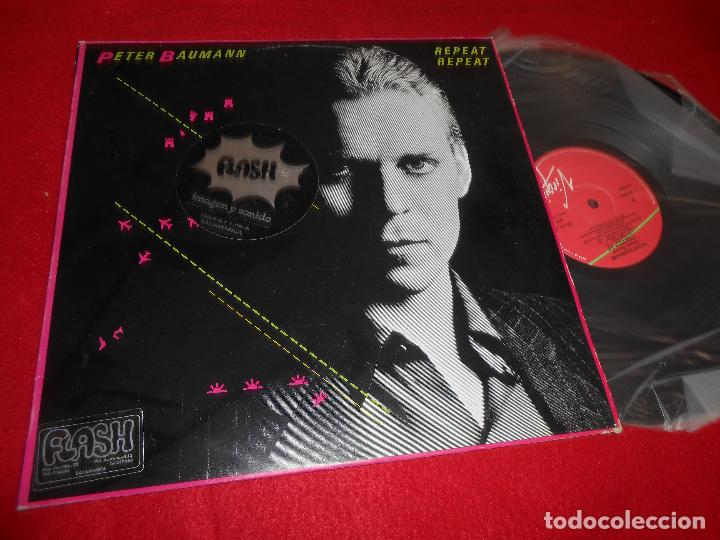 Discos de vinilo: PETER BAUMANN REPEAT REPEAT LP 1982 VIRGIN EDICION ESPA&Ntilde;OLA SPAIN - Foto 1