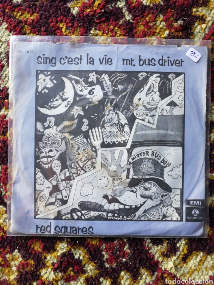 Discos de vinilo: SINGLE THE RED SQUARES- SING CEST LA VIE, MR.BUS DRIVER, 1968. - Foto 1