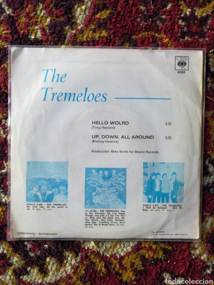Discos de vinilo: SINGLE THE TREMELOES- HELLO WORLD, 1969. - Foto 2