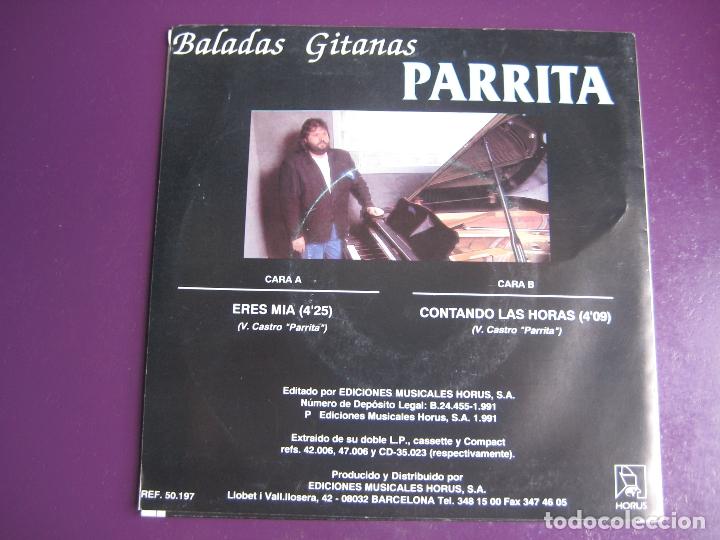 Discos de vinilo: PARRITA Sg HORUS 1991 eres mia/ contando las horas BALADAS GITANAS - - Foto 2