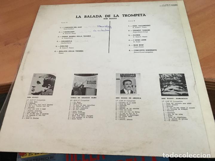 Discos de vinilo: NINI ROSSO (E LA SUA TROMBA) LP ESPA&Ntilde;A 1971 (B-22) - Foto 2