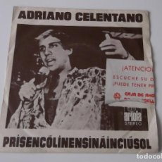 Discos de vinilo: ADRIANO CELENTANO - PRISENCOLINENSINAINCIUSOL / DISC JOCKEY