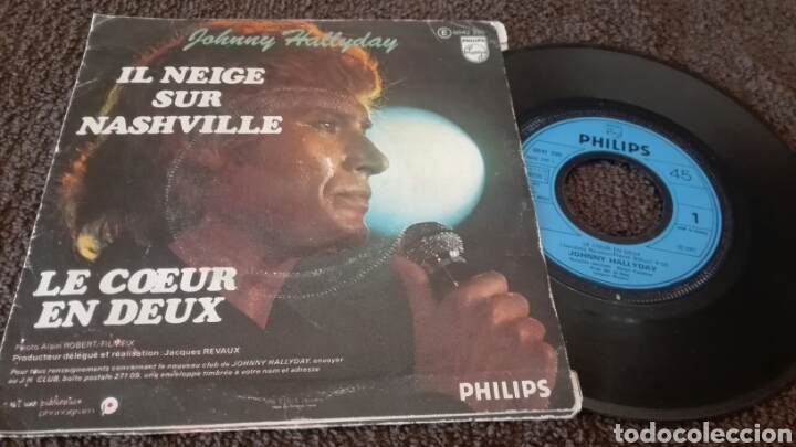 Discos de vinilo: Disco vinilo single JOHNNY HALLYDAY - Foto 1