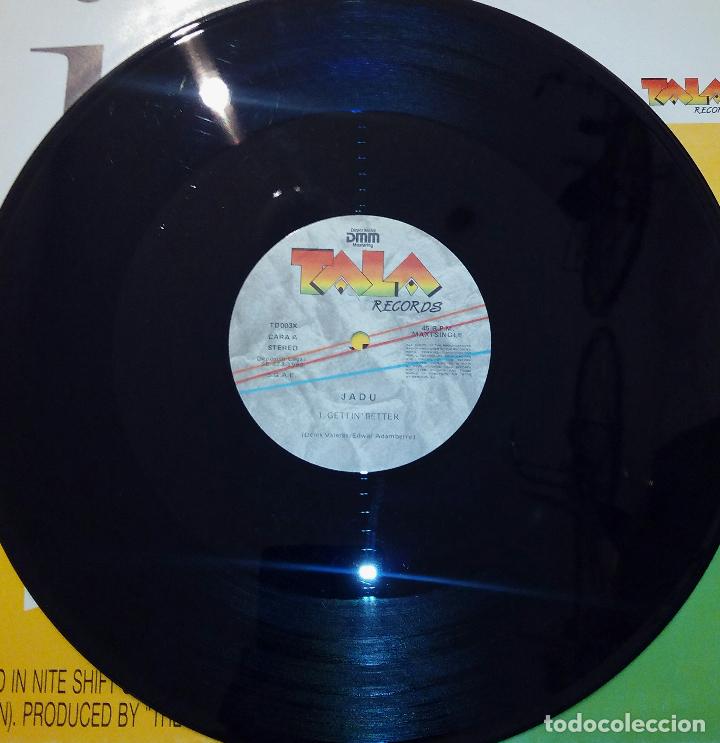 Discos de vinilo: MAXI SINGLE JADU - GETTING BETTER - TALA RECORDS 1990. - Foto 3
