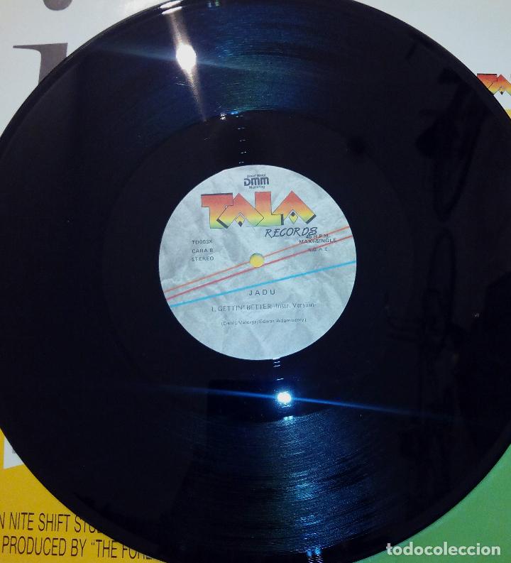 Discos de vinilo: MAXI SINGLE JADU - GETTING BETTER - TALA RECORDS 1990. - Foto 4