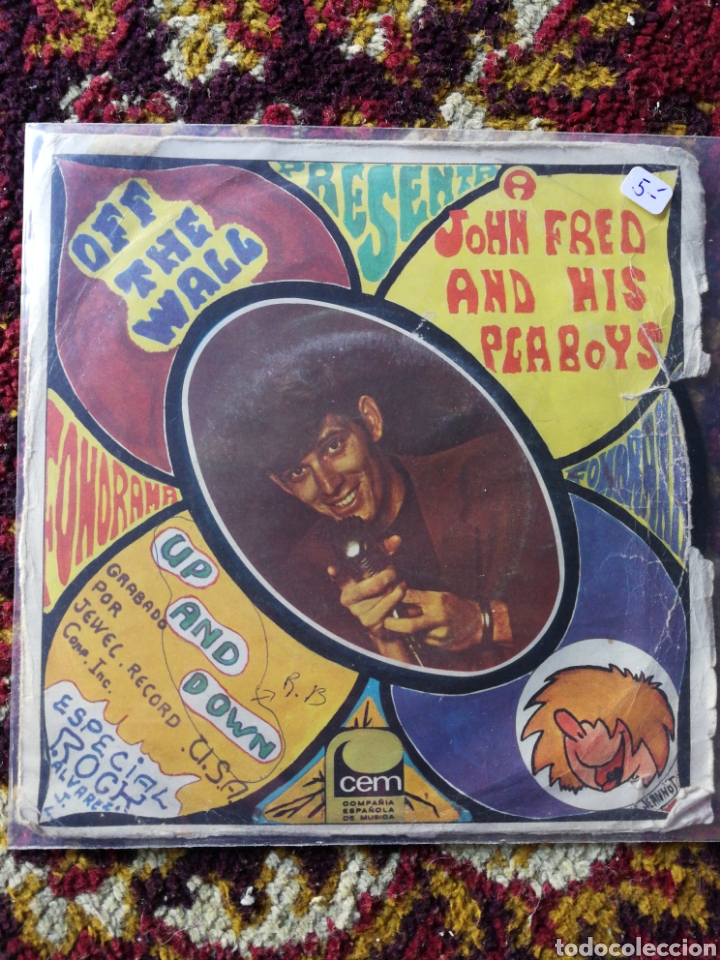 Discos de vinilo: SINGLE JOHN FRED & HIS PLAYBOYS- UP & DOWN, 1968. - Foto 1