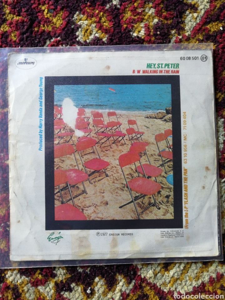 Discos de vinilo: SINGLE FLASH AND THE PAN- HEY, ST.PETER, 1977. - Foto 2