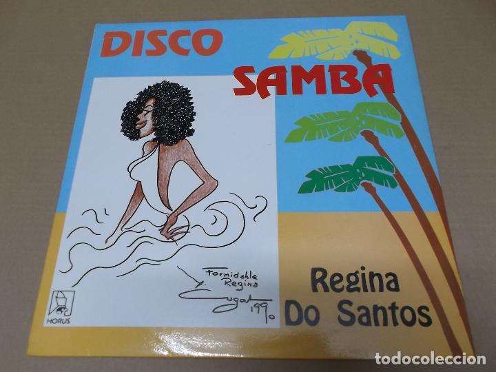 Discos de vinilo: REGINA DO SANTOS (LP) DISCO SAMBA A&Ntilde;O 1990 - Foto 1