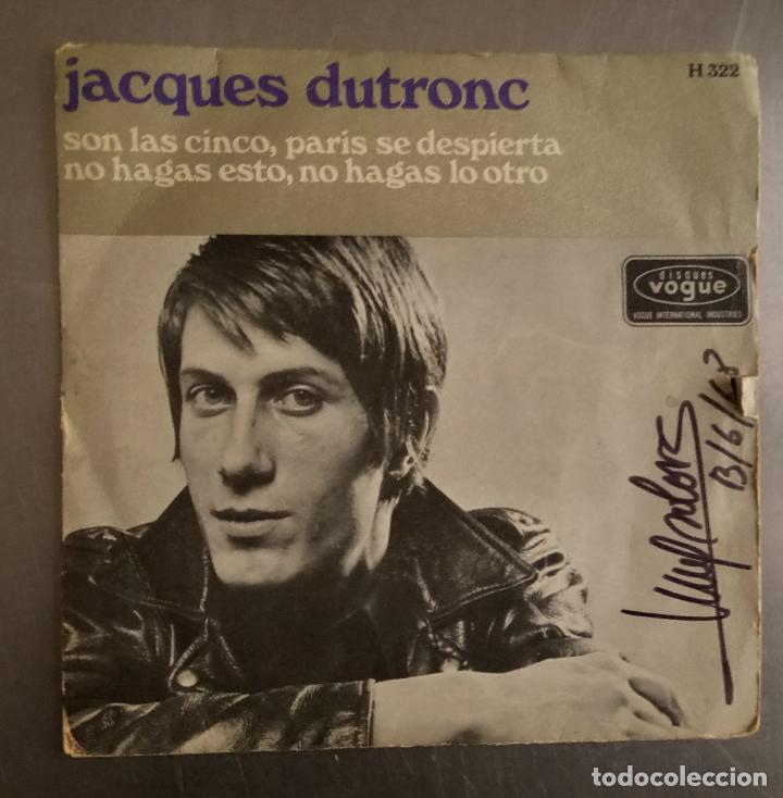 Discos de vinilo: JACQUES DUTRONC - SON LAS CINCO PARIS SE DESPIERTA + 1 - Foto 1