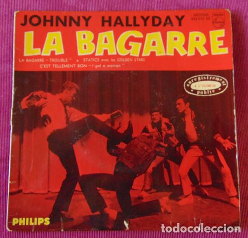 Discos de vinilo: Johnny Hallyday &ndash; La Bagarre -SINGLE FRANCES - Foto 1
