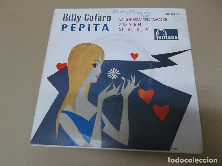 Discos de vinilo: BILLY CAFARO (EP) PEPITA A&Ntilde;O 1960 - Foto 1