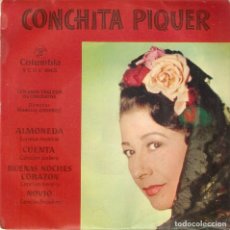 Discos de vinilo: VENDO SINGLE DE CONCHITA PIQUER, AÑO 1961 (MAS INFORMÁCIÓN EN 2ª FOTO EN EL INTERIOR).. Lote 121565415