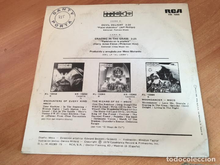 Discos de vinilo: MECO (DEVIL DELIGHT) SINGLE ESPA&Ntilde;A 1979 PROMO (EPI11) - Foto 2