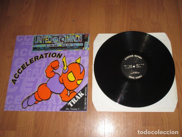 Discos de vinilo: UNITED MINDS - LOGIC TIME - MAXI - SPAIN - ACCELERATION - IBL - - Foto 1