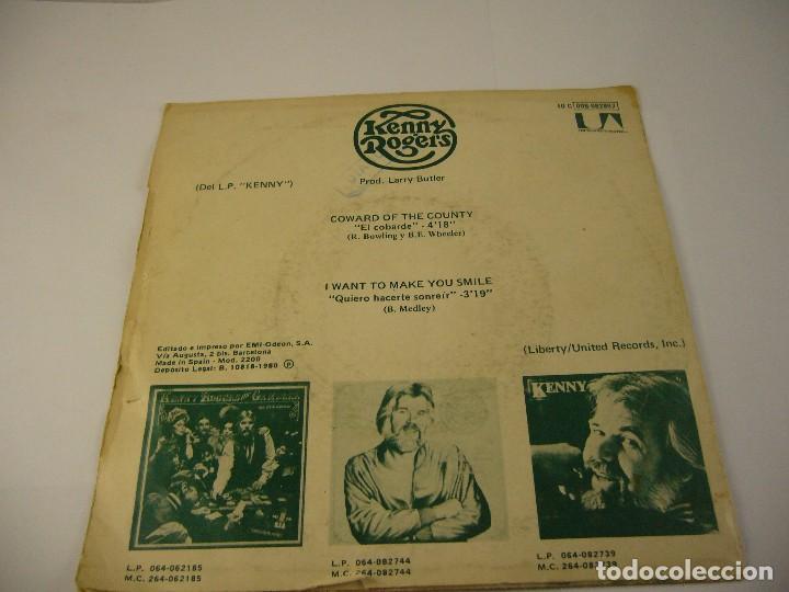 Discos de vinilo: KENNY ROGERS / EL COBARDE - Foto 3
