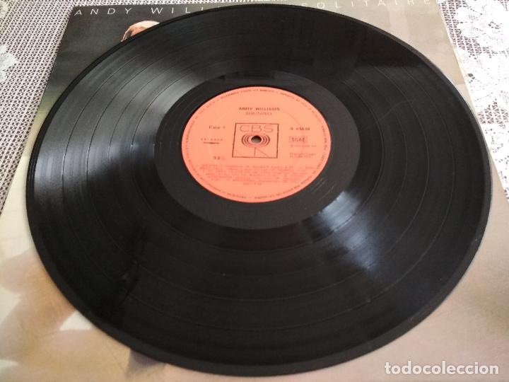 Discos de vinilo: ANDY WILLIAMS, SOLITAIRE, EDITA CBS - Foto 3