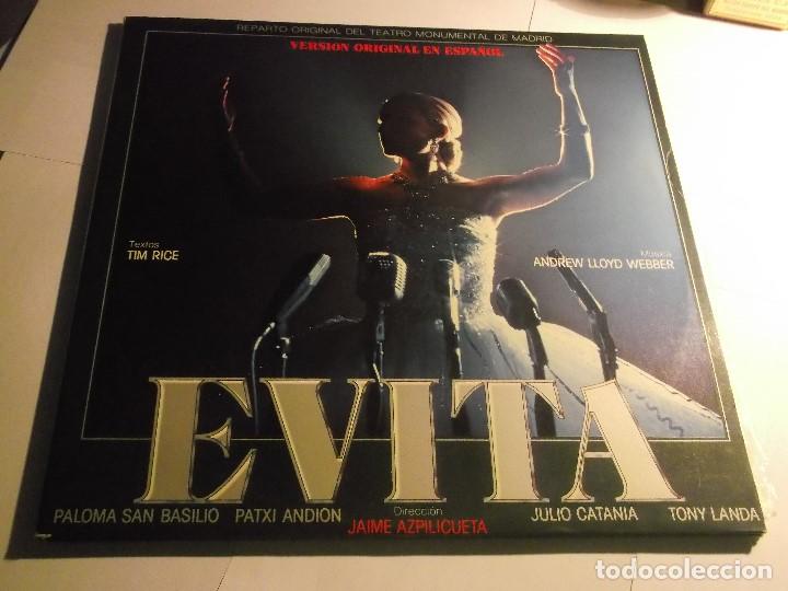 Discos de vinilo: EVITA-VERSION ORIGINAL EN ESPA&Ntilde;OL-DOBLE LP-ESTADO EXCELENTE - Foto 1