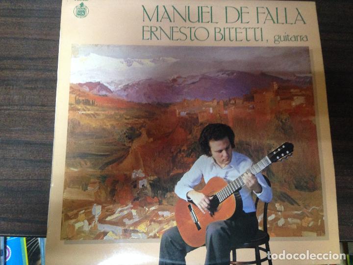 Discos de vinilo: LP DISCO VINILO MANUEL DE FALLA GUITARRA ERNESTO BITETTI - Foto 1