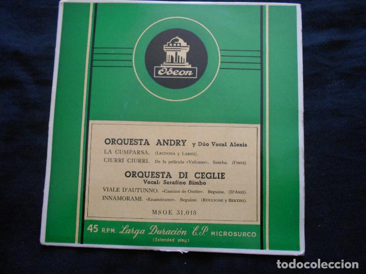 Discos de vinilo: ORQUESTA ANDRY Y ORQUESTA DI CEGLIE - Foto 1