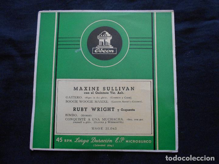 Discos de vinilo: MAXINE SULLIVAN Y RUBY WRIGHT - Foto 1