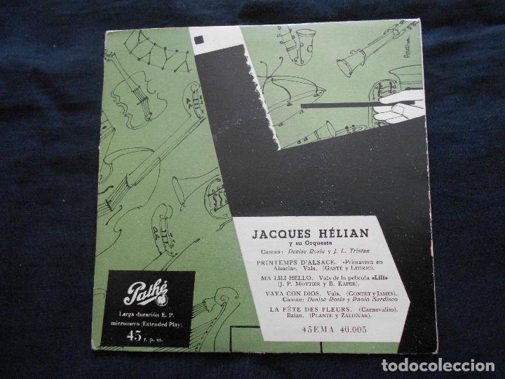 Discos de vinilo: JACQUES HELIAN  Y SU ORQUESTA - Foto 1
