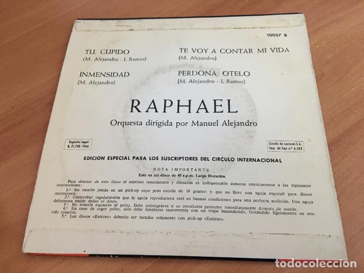 Discos de vinilo: RAPHAEL (TU, CUPIDO +3) EP ESPA&Ntilde;A 1966 (EPI11) - Foto 3