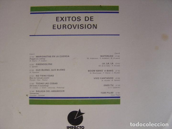 Discos de vinilo: VARIOS - EXITOS DE EUROVISION - LP 1974 - IMPACTO - Foto 2