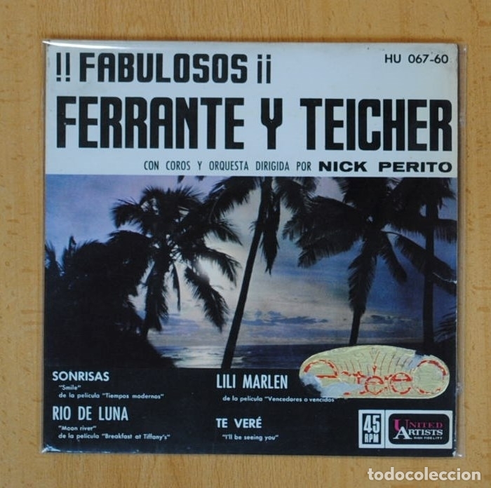 Discos de vinilo: FERRANTE Y TEICHER - SINRISAS + 3 - BSO - EP - Foto 1