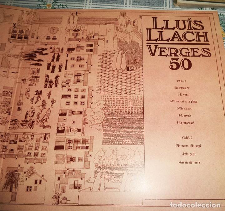 Discos de vinilo: LP LLUIS LLACH  VERGES 50 - Foto 2