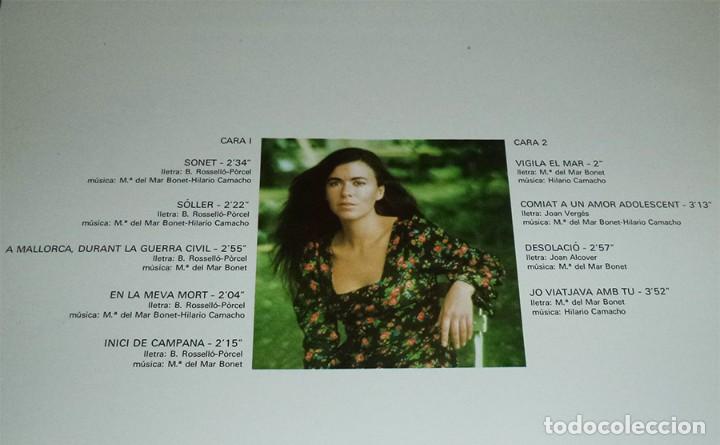 Discos de vinilo: LP MARIA DEL MAR BONET SONET SOLLER CARATULA DE JUAN MIRÓ - Foto 2 - 122477451