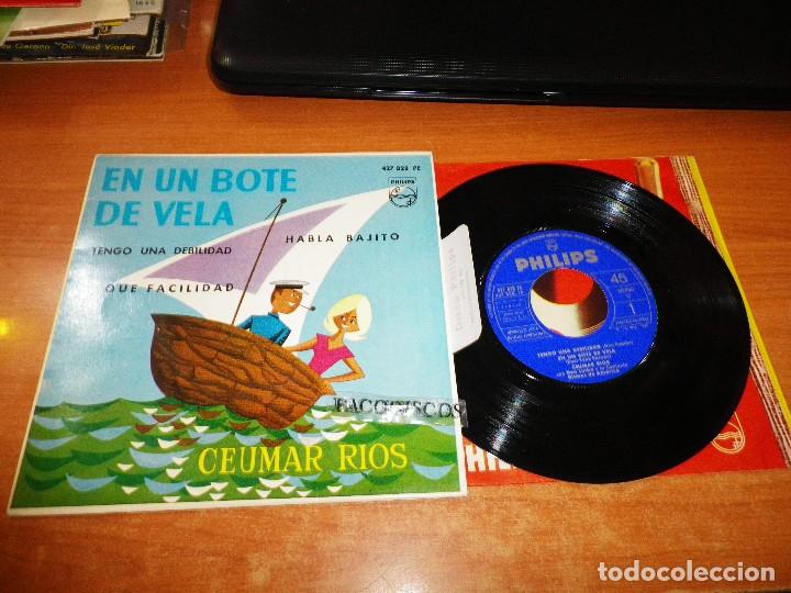 Disques de vinyle: CEUMAR RIOS En un bote de vela CON DON LUCHO Y SU CONJUNTO RITMOS DE AMERICA EP VINILO 1962 PHILIPS