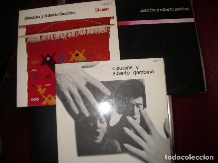 Vinyl records: CLAUDINA Y ALBERTO GAMBINO- LOTE 3 LPS.