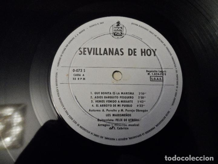 Discos de vinilo: LOS MARISME&Ntilde;OS - SEVILLANAS DE HOY - Foto 3